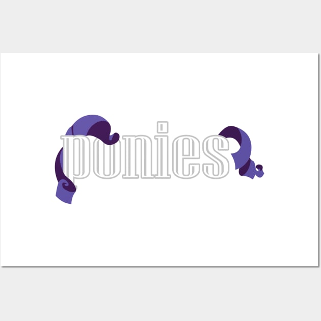 Ponies Typograpy - Rarity Wall Art by Hyper Dash